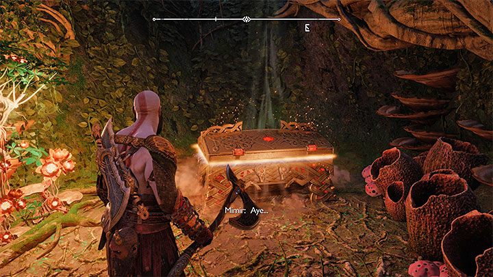 Crouch and get past the hole to enter a secret location containing the chest - God of War Ragnarok: The Southern Wilds, Vanaheim - secrets, collectibles - God of War Ragnarok: Vanaheim - God of War Ragnarok Guide