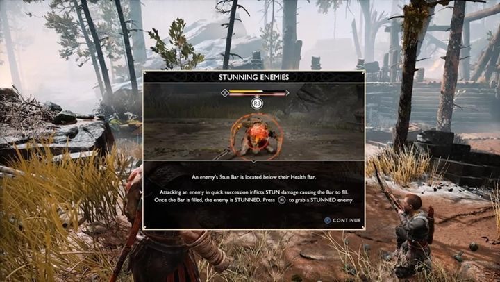 Approach the wall and help Atreus to climb up - God of War: The Marked Trees - Walkthrough - Walkthrough - God of War Guide