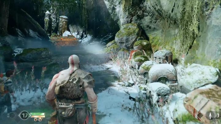 A single enemy awaits you at the top - defeat him and move forward - God of War: Path to the Mountain - Walkthrough - Walkthrough - God of War Guide