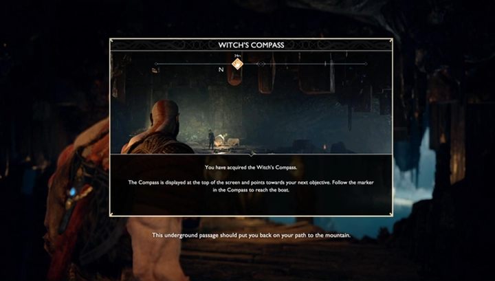 From now on you can use the Witchs compass - it tells you about your current goal and helps you navigate the lands - God of War: Path to the Mountain - Walkthrough - Walkthrough - God of War Guide