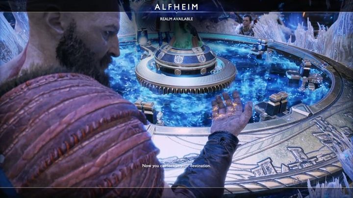 Go to the center of the chamber and choose Alfheim as the destination - God of War: A Realm Beyond - Walkthrough - Walkthrough - God of War Guide