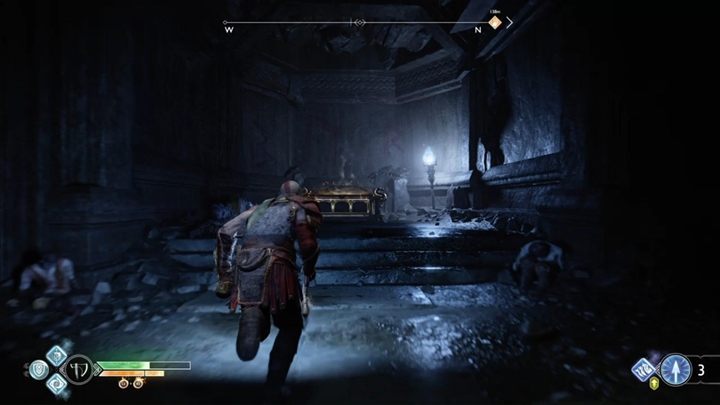 In this area you will find the first Norm chest - collect another item from the chest - God of War: Inside the Mountain - Walkthrough - Walkthrough - God of War Guide