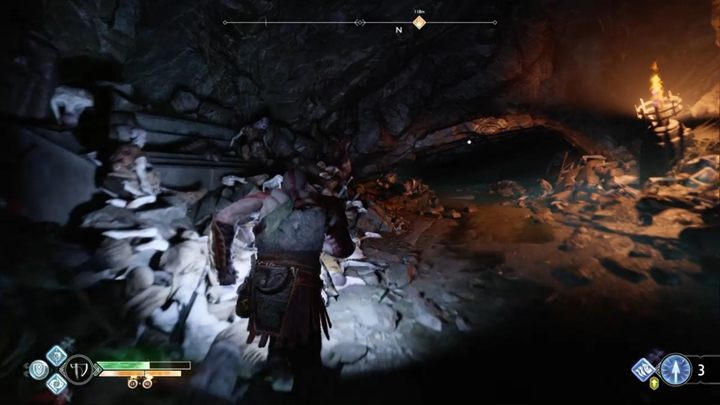 Now enter the narrow passage and go further - God of War: Inside the Mountain - Walkthrough - Walkthrough - God of War Guide