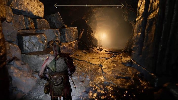 Once the encounter is over, head to the tunnel with the light - God of War: Inside the Mountain - Walkthrough - Walkthrough - God of War Guide