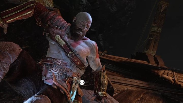 After a short while the lift will get stuck - approach the blocked place and unlock it to continue your journey to the top - God of War: Inside the Mountain - Walkthrough - Walkthrough - God of War Guide