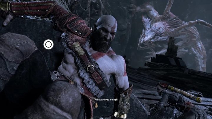 After a while, you must use the lift to attack the dragon - God of War: Inside the Mountain - Walkthrough - Walkthrough - God of War Guide