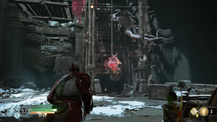 Use the arrows, enter the cave and climb up - God of War: Inside the Mountain - Walkthrough - Walkthrough - God of War Guide