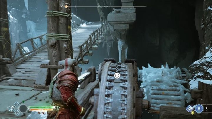 Destroy the enemies and approach the spinning wheel - set the bridge up - God of War: Inside the Mountain - Walkthrough - Walkthrough - God of War Guide