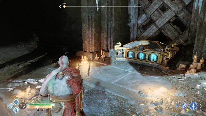 Come down - you can now try to get the Norm chest by destroying three runes - God of War: Inside the Mountain - Walkthrough - Walkthrough - God of War Guide