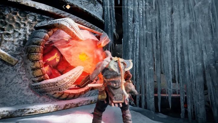 Shoot at the red crystal on the yard and move the ring to the right - open another red chest and then move the ring to the left - God of War: The Magic Chisel - Walkthrough - Walkthrough - God of War Guide