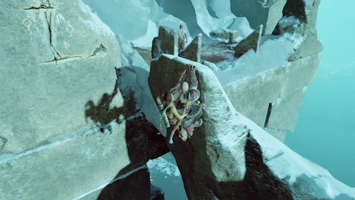 Jump on the wall and climb by moving to the right - God of War: Escape from Helheim - Walkthrough - Walkthrough - God of War Guide