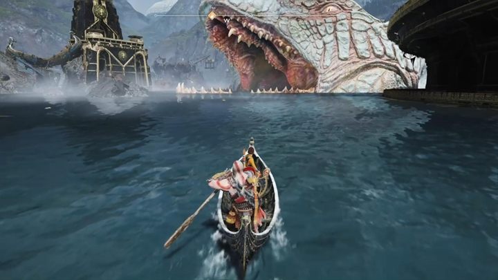 Go to the boat and head into the Serpents mouth - God of War: Jotunheim in Reach - Walkthrough - Walkthrough - God of War Guide