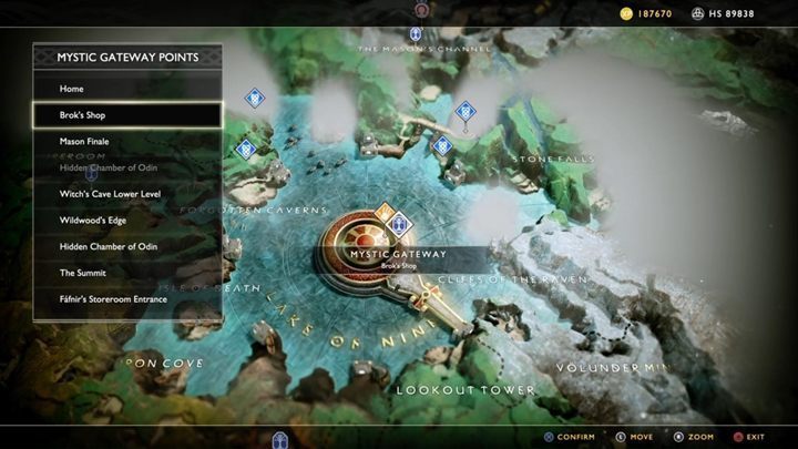 Go to the travel room and use the Mystic Gateway - God of War: Mothers Ashes - Walkthrough - Walkthrough - God of War Guide