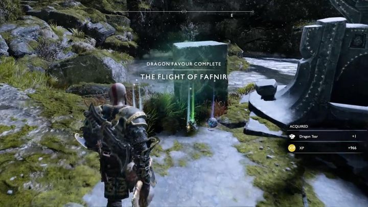 Rewards for completing the quest: Rare spell, dragon tear, 615 XP - God of War: Free dragons - list, all altars - Labours - God of War Guide