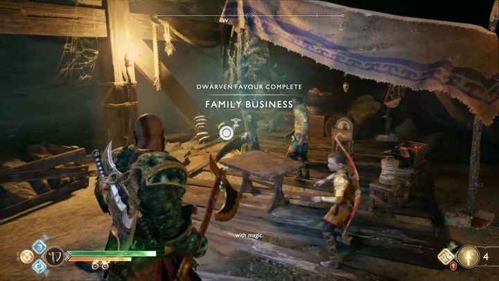 Commentary: You must go to Northri Stronghold and look for a special whetstone for Sindri - God of War: Favors - list of all quests, walkthrough - Side quests and challenges - God of War Guide