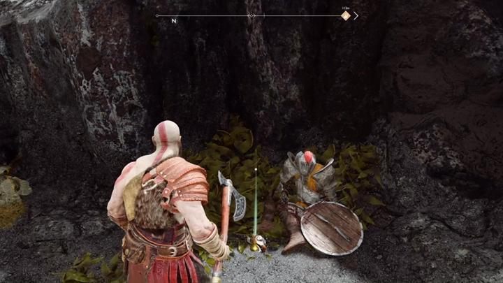 Commentary: You will find it next to the knights corpse, near the violet chest (You have to give Atreus a boost for him to throw you the chain) - God of War: Cliffs of the Raven - all collectibles list - Shores of Nine - God of War Guide