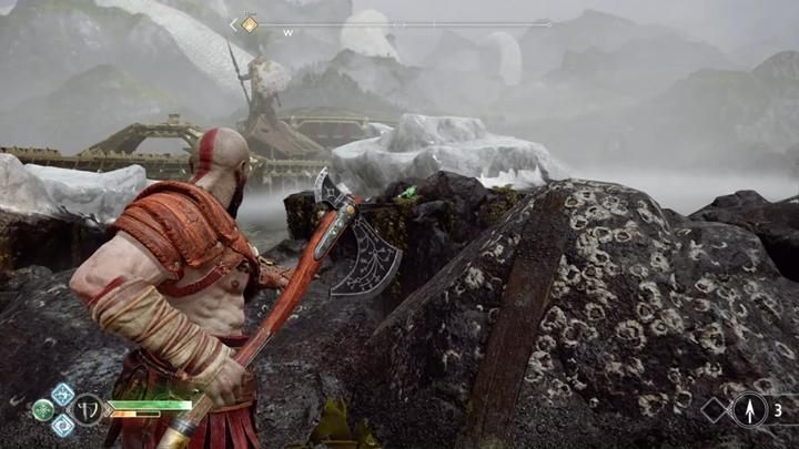Commentary: To the right of the violet chest - God of War: Cliffs of the Raven - all collectibles list - Shores of Nine - God of War Guide