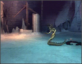 Go to the right and grab the wall to get to the lower platform - God of War 2: Lair of the Titan - Walkthrough - God of War 2 Game Guide & Walkthrough