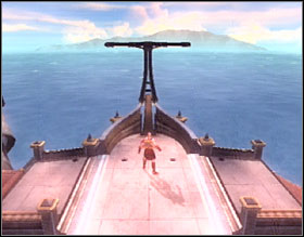 Go back to the turnstiles and activate the mechanism on the platform - God of War 2: The Steeds of Time - Walkthrough - God of War 2 Game Guide & Walkthrough
