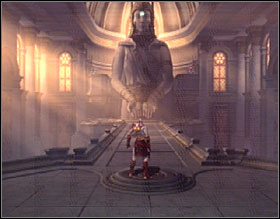 Youll see a giant statue before you - God of War 2: The Temple of Lahkesis 2 - Walkthrough - God of War 2 Game Guide & Walkthrough