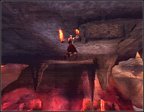 HINT: Destroy all the stalactites along the way and one of them will reveal a secret passage that will lead you to the Urn of Prometheus (see the right screenshot above) - God of War 2: Atlas - Walkthrough - God of War 2 Game Guide & Walkthrough