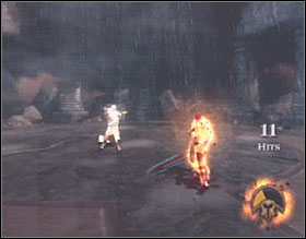 When you deal enough damage to Zeus, youll be able to regain the Sword of Olympus - get ready to tap O before executing the command - God of War 2: The Summit of Sacrifice - Walkthrough - God of War 2 Game Guide & Walkthrough