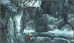 Afterwards, while holding onto the wall (on the very top), jump left [LS] and grab the edge - Walkthrough - Mount Olympus | Walkthrough - Walkthrough - God of War 3 Game Guide & Walkthrough
