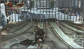 This way you will start a fight, divided into three phases - Walkthrough - Judges of the Underworld | Walkthrough - Walkthrough - God of War 3 Game Guide & Walkthrough