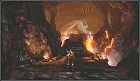 This way youll end up in the Forge, where you will meet Hephaestus - Walkthrough - The Forge | Walkthrough - Walkthrough - God of War 3 Game Guide & Walkthrough