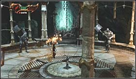 Pull the lever so that you unlock the first passage on the right [LS] - Walkthrough - The Forge | Walkthrough - Walkthrough - God of War 3 Game Guide & Walkthrough