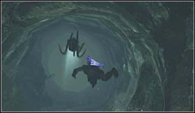 Swim forward, pass the gods dead body and you will reach a spot where a couple of enemies will attack you (its a good opportunity to test out your new weapon and its special attack) - Walkthrough - Hades | Walkthrough - Walkthrough - God of War 3 Game Guide & Walkthrough