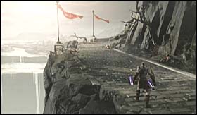 After regaining control, you will find yourself at the outskirts of the city (some of you might already know this place, as it has been used in the demo version) - Walkthrough - The City of Olympia | Walkthrough - Walkthrough - God of War 3 Game Guide & Walkthrough