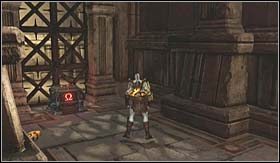 One the other side youll be attacked by a group of armoured undeads - kill them and enter the building (after the first straight, youll find an experience chest on the left [RS] - Walkthrough - The City of Olympia | Walkthrough - Walkthrough - God of War 3 Game Guide & Walkthrough