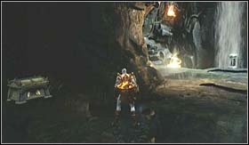 At the beginning of the Path, theres a save point and some chests, with one of them (hidden from the camera) containing a Gorgon Eye [ - Walkthrough - Path of Eos | Walkthrough - Walkthrough - God of War 3 Game Guide & Walkthrough