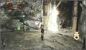 After saving the game, go deeper into the cave, following the path up - Walkthrough - Path of Eos | Walkthrough - Walkthrough - God of War 3 Game Guide & Walkthrough