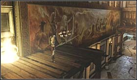 With the newly gained boots, you will be able to run up the nearby wall and then get to the platform in the distance (you can also save your game before doing that) - Walkthrough - Olympian Citadel | Walkthrough - Walkthrough - God of War 3 Game Guide & Walkthrough