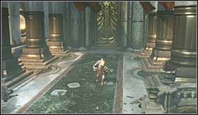 Go back to the third one, turn it once more and jump onto the nearby terrace - Walkthrough - The Upper Garden | Walkthrough - Walkthrough - God of War 3 Game Guide & Walkthrough