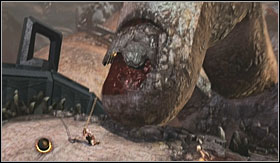 Fight the enemies until Cronos puts his hand by his arm, which will allow you to damage his fingernail (hit with the Cestus or use the Rage of Sparta) - Walkthrough - The Pit of Tartarus and Cronos | Walkthrough - Walkthrough - God of War 3 Game Guide & Walkthrough