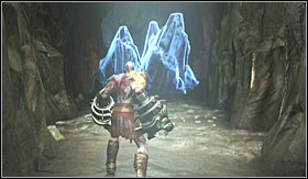 After you land, destroy the crystals in front of you and jump into the hole behind them - Walkthrough - The Pit of Tartarus and Cronos | Walkthrough - Walkthrough - God of War 3 Game Guide & Walkthrough