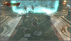 Play another sex mini-game at Aphrodites chamber, earn some experience and head to the exit - Walkthrough - The Upper Gardens part 2 | Walkthrough - Walkthrough - God of War 3 Game Guide & Walkthrough