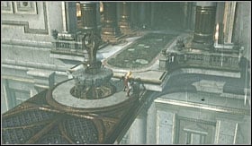 Charge it up by using the Whip and cross the bridge to the next terrace - Walkthrough - The Upper Gardens part 2 | Walkthrough - Walkthrough - God of War 3 Game Guide & Walkthrough