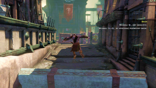 Moving forward jump over obstacles and turn right - Chasing the Fury - Chapter 1: Prison of the Damned - God of War: Ascension - Game Guide and Walkthrough