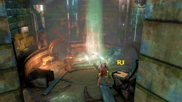 Downslide ends at the bottom of the sewer - Walkthrough - Chapter 2: Sewer - God of War: Ascension - Game Guide and Walkthrough