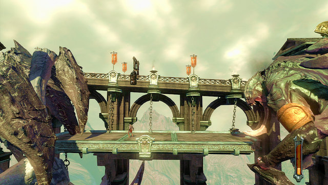 When one of claws breaks, fight moves to a part of the bridge - Walkthrough - Chapter 4: The Hecatonchires - God of War: Ascension - Game Guide and Walkthrough