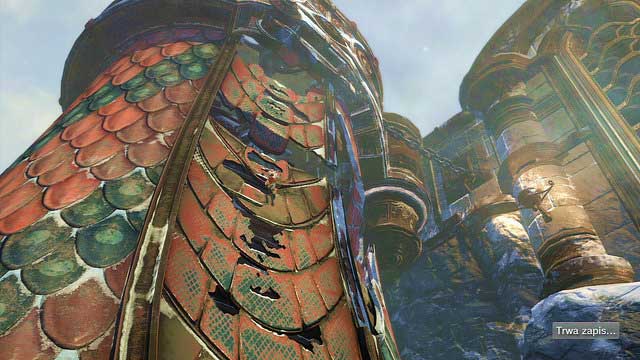 When the battle ends, go nearby the red snake - Walkthrough - Chapter 8: The Pythons Belly - God of War: Ascension - Game Guide and Walkthrough