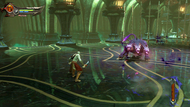 Youll be attacked by Cerberus supported by demonic hounds - Fight with Cerberus - Chapter 10: The Temple of Delphi - God of War: Ascension - Game Guide and Walkthrough
