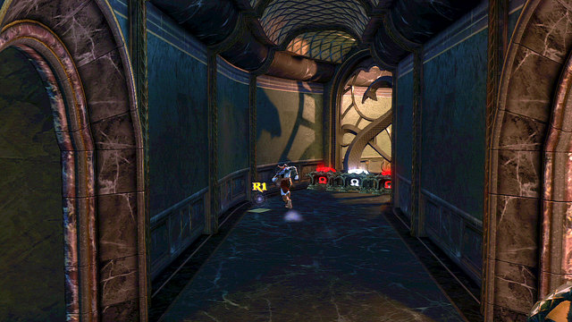 It opens the room on the left side of chamber - White Hourglass - Chapter 11: Delphi Catacombs - God of War: Ascension - Game Guide and Walkthrough