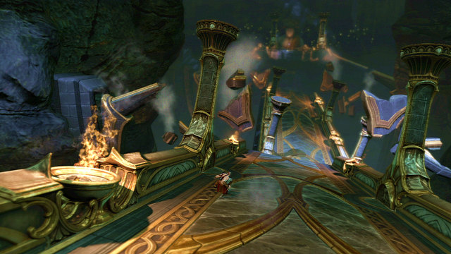 Running forward, youll jump onto a column and star sliding - Walkthrough - Chapter 12: The Oracles Chamber - God of War: Ascension - Game Guide and Walkthrough