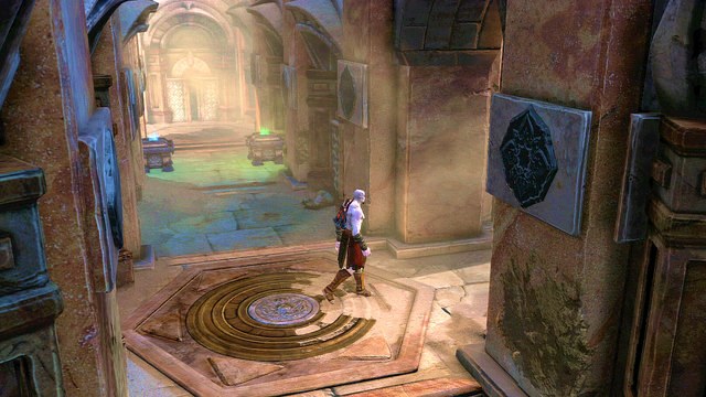 Running forward, turn right just before a blue and green chest - Walkthrough - Chapter 14: The Cistern (pt. 2) - God of War: Ascension - Game Guide and Walkthrough