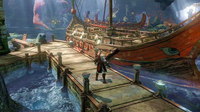 Now you can enter the ship and finish this chapter - Walkthrough - Chapter 15: The Grotto - God of War: Ascension - Game Guide and Walkthrough